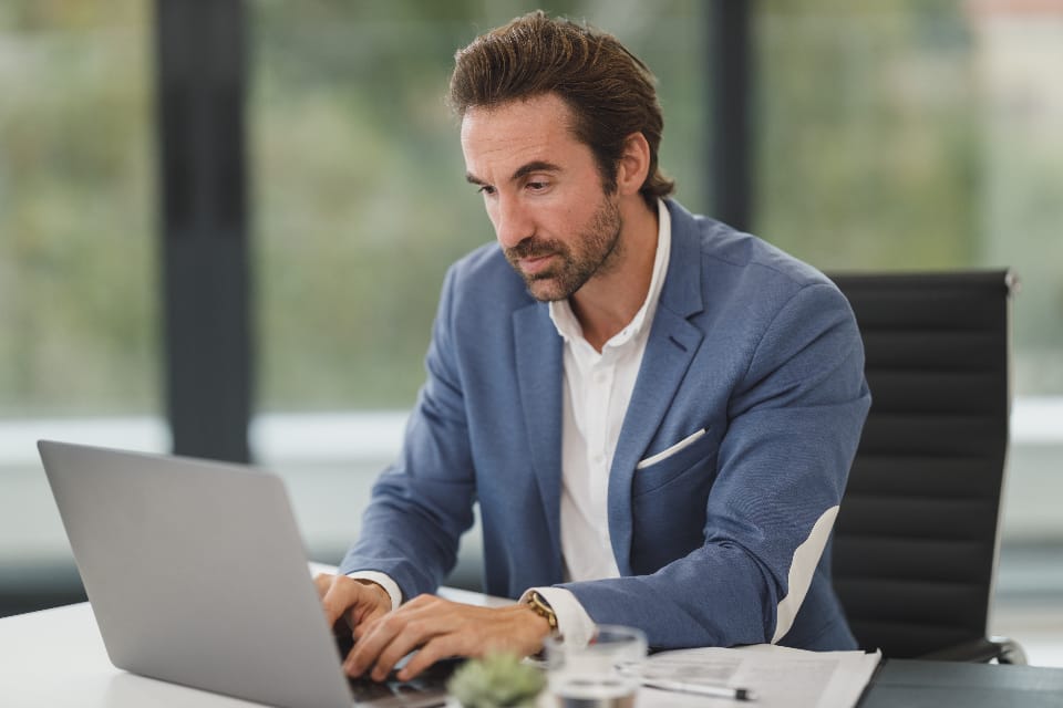 Organized business documents and paperwork